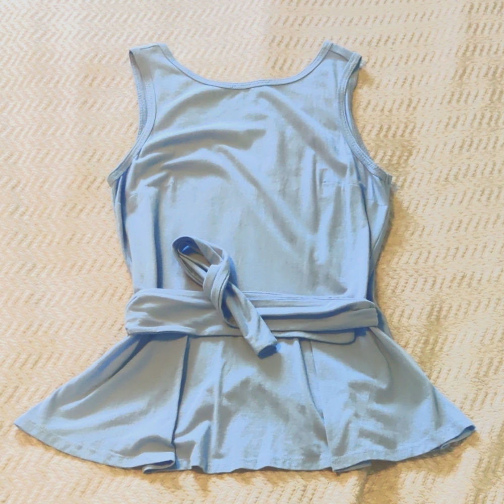 Anthropologie Baby Blue Wrap Tanktop Size XS